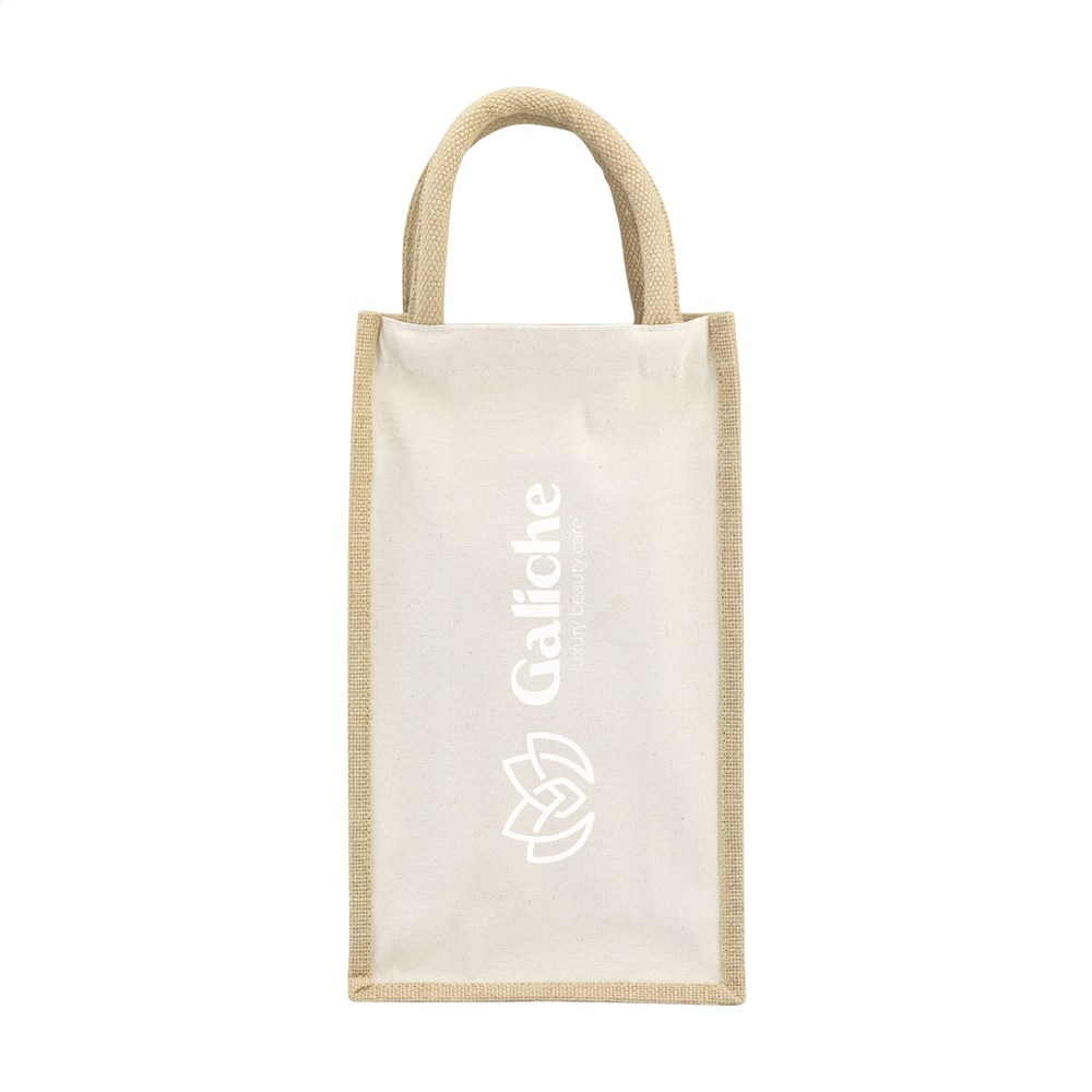 Jute Canvas Double Wine Bag Weintasche