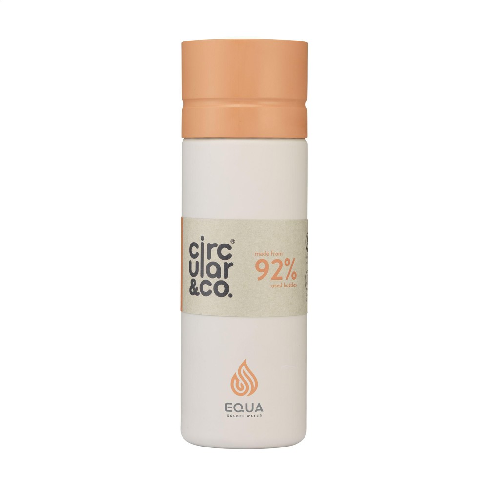Circular&Co Reusable Bottle 600 ml Wasserflasche - grau/orange (± PMS Cool grey 1U, Orange 7577 U)