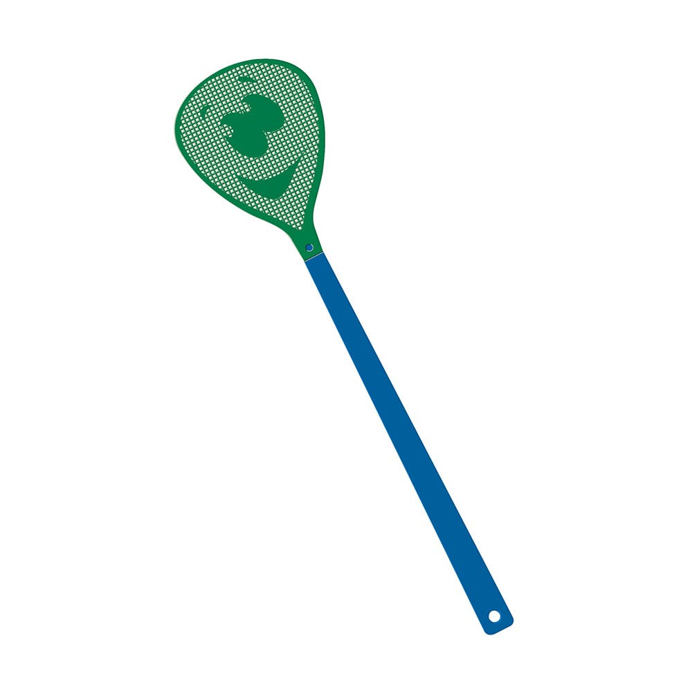 Fliegenklatsche "Gesicht" - blau/grün